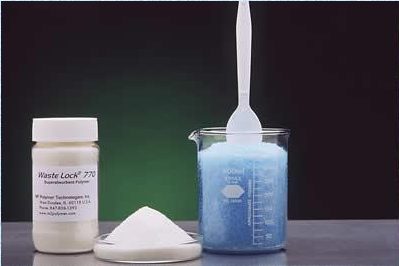 Waste Lock 770 in jar and in beaker