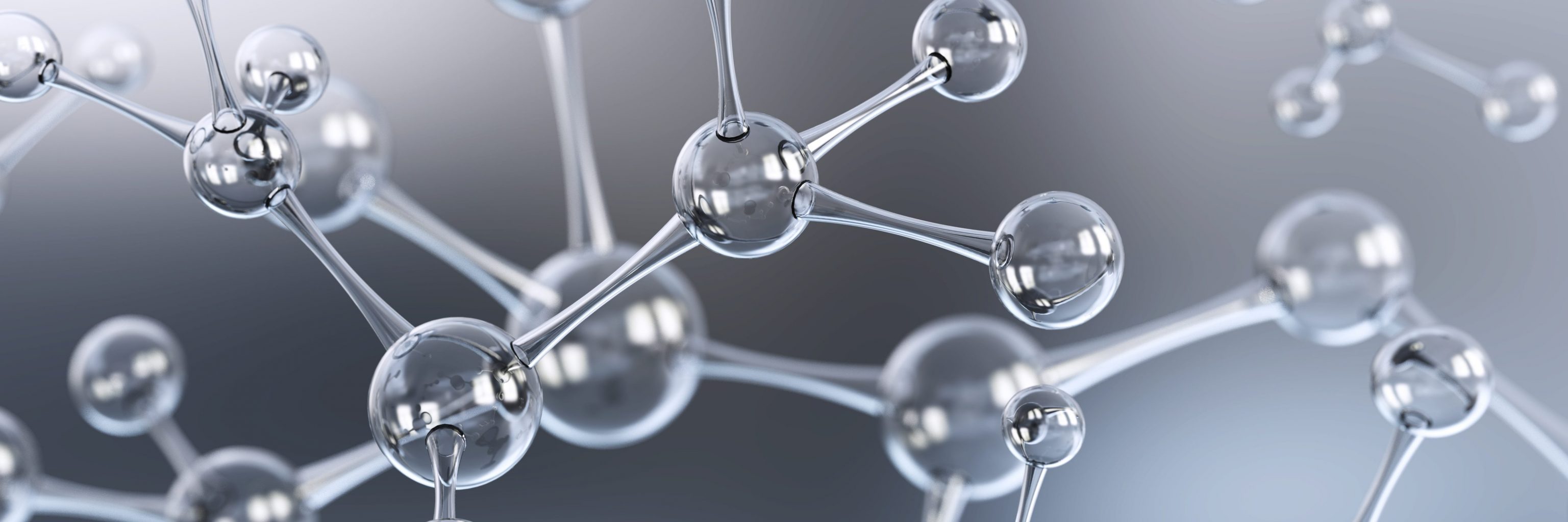 Abstract image of see through molecular structure